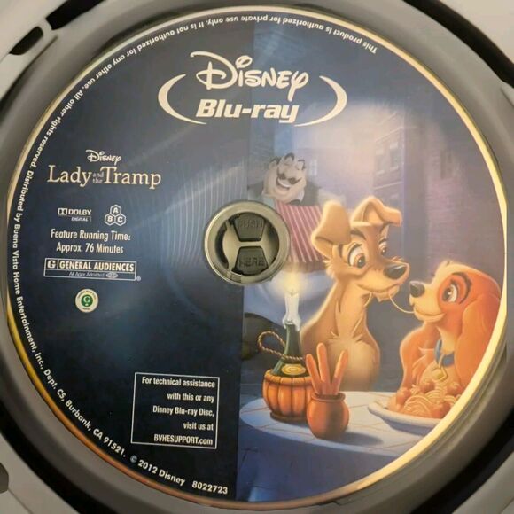 Disney's Lady and The Tramp Diamond Edition Blu-Ray Disc Only TESTED Fast Ship - Picture 3 of 5